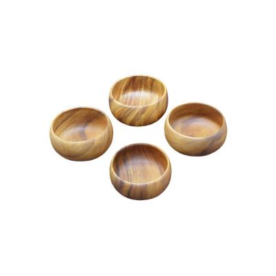 China Calabash Wood Round Acacia Wood Bowl for sale