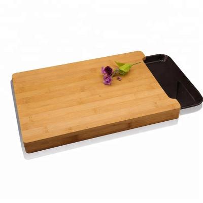 China Disposable Wooden Set And Cheese Marble Top Bamboo Cutting Board With Tray for sale