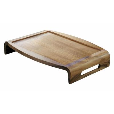 China Eco-Friendly Reversible Wood Breakfast Tray Serving Tray for sale