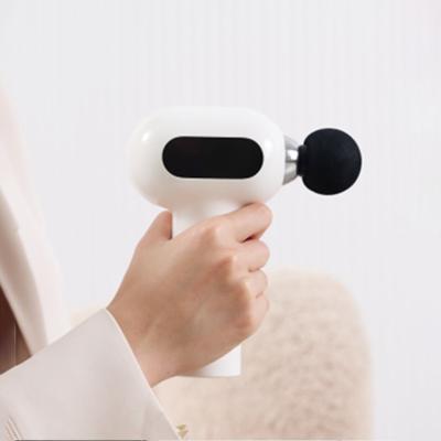 China Portable Handheld Electric Body Massager Gun Muscle Massager Tissue Deep Percussion Massage Heads 4 3 Speed ​​Cordless With LED Screen for sale