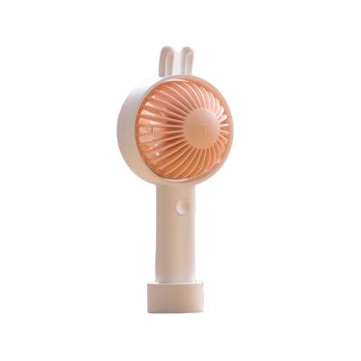 China 7-leaf/3 Speeds Cartoon Rabbit 3 Speed ​​Portable Desktop Handheld Usb Charging Mini Fan Outdoor Free Sample for sale