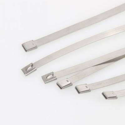 China Customized Ball Type 304 / 316 PVC Coated Stainless Steel Cable Ties  Wing Lock for sale