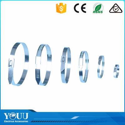 China Releasable Stainless Tie Wraps , High Temperature Cable Ties Metal Wire Straps for sale