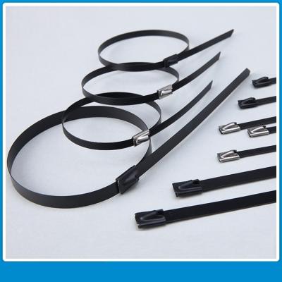 China Self Locking PVC Coated Stainless Steel Cable Ties B 7.9 X 350 Mm UV - Resistant for sale