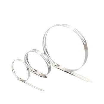 China Epoxy Coated Stainless Steel Ball Lock Cable Ties Unique Buckle Design For Quick Release for sale