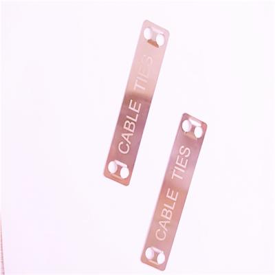 China 0.4mm Thickness Stainless Steel Cable Tags , Stainless Steel Identification Tags for sale