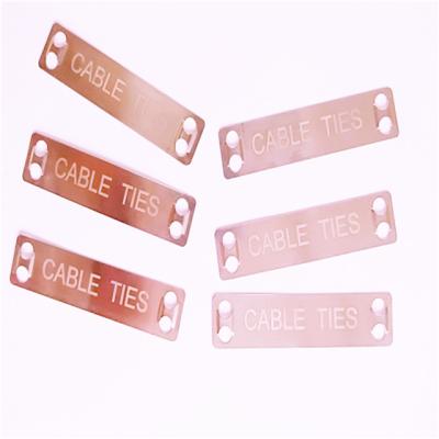 China Electrical Metallic Luster Stainless Steel Cable Labels , Engraved Stainless Steel Tags for sale