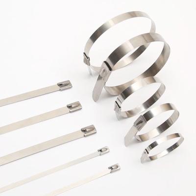 China ASTM Self Locking Stainless Steel Cable Ties Ball Lock Fully Polyester Coated for sale