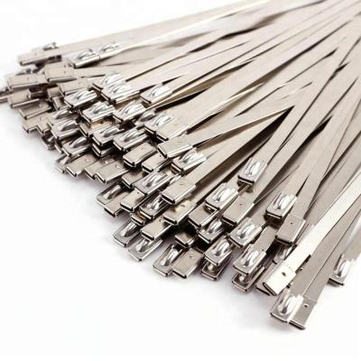 China 4.6X200mm SS304 Self Locking Stainless Steel Cable Ties Customizable Thickness for sale