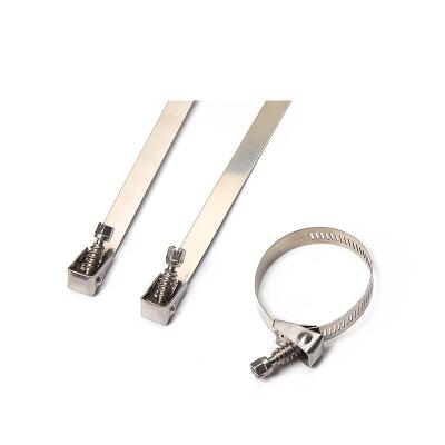 China Epoxy Coated Self Locking Stainless Steel Cable Ties , Stainless Steel Cable Straps for sale