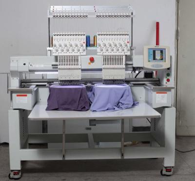 China Computerized 2 Heads Commercial Embroidery Machine Japanese Rotary Hook for sale