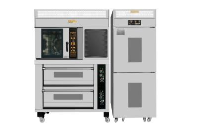 China Industrieel Elektrisch 2 Dek 4 Automatische de Bakkerijmachine van de Dienbladoven met Deeg het Vergisten Te koop