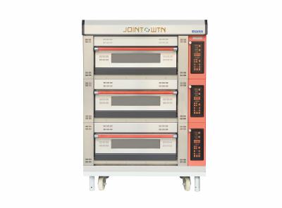 China Staal 3 Dek 6 het Gasoven van het Dienbladendek en de Oven van het Voedselgas in Bakselmateriaal Te koop