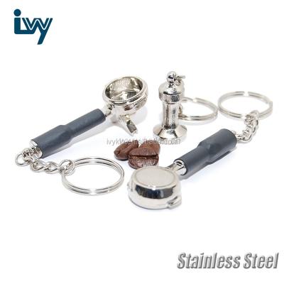 China Promotion Gift Coffee Tamper Coffee Tamper Coffee Portafilter Keychain for sale