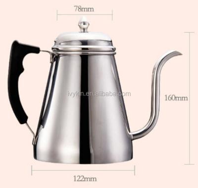 China Sustainable Swan Neck Long Drip Coffee Pot for sale