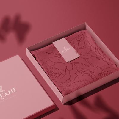 China Custom Luxury Magnetic Shawl Satin Recycled Materials Mothers Day Gift Hijab Silk Scarf Packaging Boxes Paper Gift Box for sale