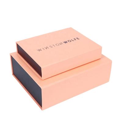 China Recyclable Custom Rigid Magnetic Foldable Garment Garment Packaging Boxes Cardboard Gift Box For Baby Clothes for sale