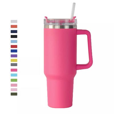 China Sport Stanley Tumbler Stainless Steel Insulated Leak Proof Vacuum Insulated Custom Popular Viable 40 oz Tumbler With Handle for sale