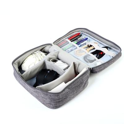 China Multifunctional portable digital earphone charger mobile bag storage bag polyester travel data Korean version for sale