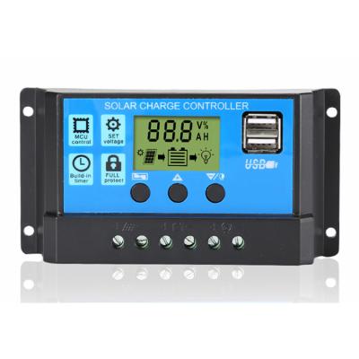 China Hot Sales 12v 24v AC Charger Controller to DC Intelligent Solar Battery Regulator 10A 20A 30A 40A 50A 60A PWM Charger Controller for sale