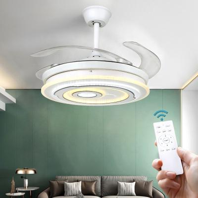 China Restaurant Modern Indoor Bedroom Led Ceiling Fan Light Ceiling Fan With Light And Remote Led Ceiling Fans for sale