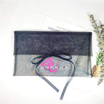 China Gift Organza Pockets Envelope Bags Large Black Gift Bag Custom Organza Bag Wholesale for sale