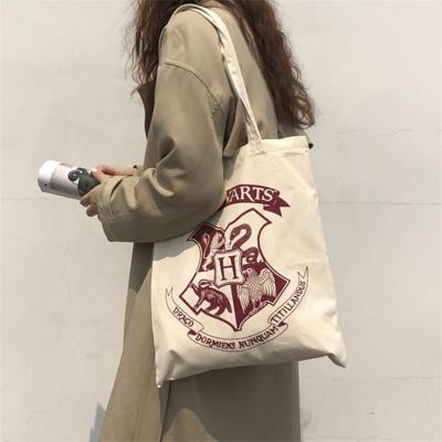 China Wholesale Canvas Handled Tote Bag Custom Chuanghua Cotton Nature Logo Printing Reusable Shopping Bag for sale