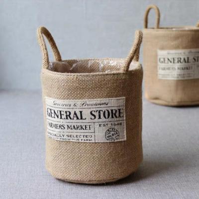 China Customized Wine Round Jute Bags Promotional Jute Tote Bags For Packaging for sale