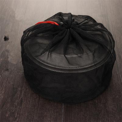 China Buying Chuanghua Other Textile Packaging Black Nylon Mesh Laundry Bag Nylon Mesh Filter Bag With Lock Snap for sale