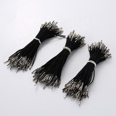 China China Factory Sustainable Wholesale 2mm Black Elastic Cord With Clip Burrs End 100% Polyester Knitted Eco-friendly for sale