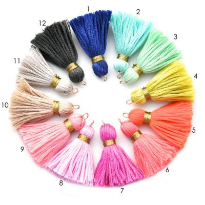 China Custom Mobile Phone Small Good Quality Cotton Tassel For Wristband for sale