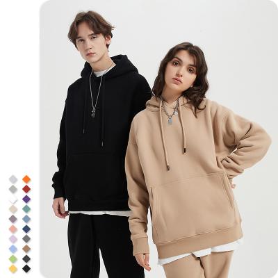 China Customized High Quality 100% Hoodie Plain White Black Cotton Fleece Sportswear Logo Men Blanks Sweatshirt Unisex Anti-Shrink Men's Hoodie for sale