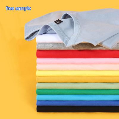 China New Fashion Solid Color Cotton T-shirt Viable Unisex Casual Blank Customization for sale