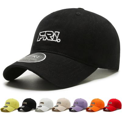 China COMMON New Design 6 Panel Comfortable Adult Curved Brim Embroidery Logo Unstructured Nylon With Closure Plastic Back Baseball Cap for sale