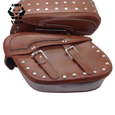 China Fashional Waterproof PU Leather Waterproof Tool Bag Motorcycle Saddle Side Bag With High Quality For Harley for sale