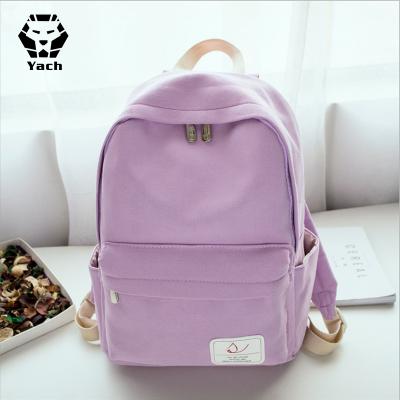 China Non hand khaki casual simple natural children hide vintage white mini school fashion laptop unisex printing canvas backpack new for sale