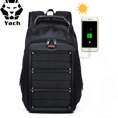 China Custom solar panel designer men's business port smart school backpack bagpack bag usb charging laptop increasing solar power panel backpack for sale