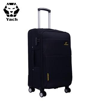 China Leisure Travel Cases Customized Durable Oxford Travel Trolley Bottom Suitcase Waterproof Oxford Airport Shipping Soft Luggage for sale