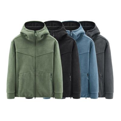 China Fleece New Arrival Unisex Jogging Coat Outdoor Custom Jacket QUICK DRY Hooded Jacket Large Pockets for sale