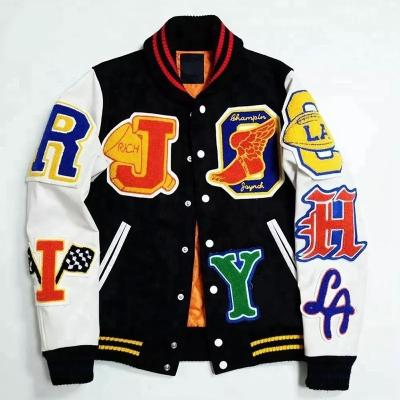 China Wholesale OEM Reversible Mens Chenille Blank Embroidery Patch Custom Varsity Letterman Baseball Jacket For Men for sale