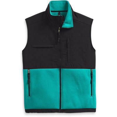 China Newest Design Anti-wrinkle Multi Zipper Pockets Outdoor Vest Color Block Sleeveless Breathable Fleece Increasing Vest for sale