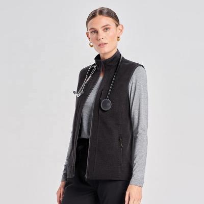 China Latest Design Women Sweater Fleece Vest Sleeveless Vest Sleeveless Vest Multi Pocket Breathable Vest for sale