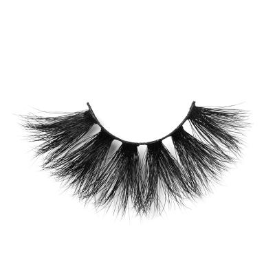 China Stable Long Lasting Natural Quality 25mm Mink 5d Mink Lashes Stable Fluffy Long Lasting Eyelashes for sale