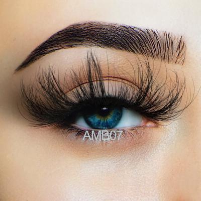 China YC Reusable Lashes 25mm AMB Mink Lashes for sale