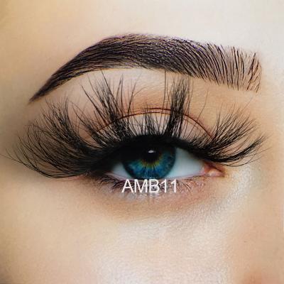 China YC Reusable Lashes 25mm AMB Mink Lashes for sale