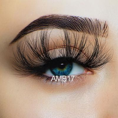 China YC Reusable Lashes 25mm AMB Mink Lashes for sale