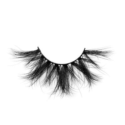 China YC Reusable Lashes 25mm AMB Mink Lashes for sale