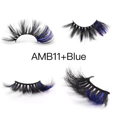 China Thick Colored 3d Mink Lashes Blue Color Red Color, White Color, Pink Color Mink Lashes for sale