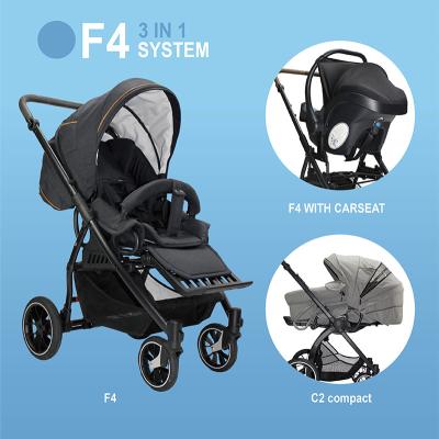 China Turnable 2022 New Design Stroller System Moving Baby Stroller With Aluminum Frame And Wheels Rubber Baby Stroller for sale