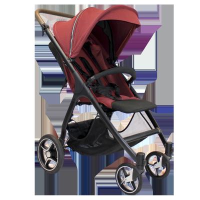 China Chinese supplier luxury sale baby stroller leather 3 directly in 1 top view baby stroller pram for sale